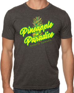 Unisex Dark Grey Pineapple in Paradise T shirt