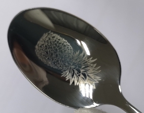 Spoon Face with laser engraved pineapple