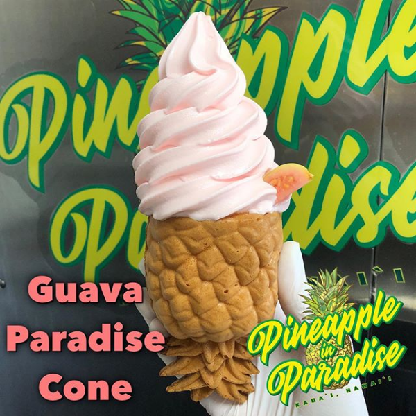 guava whip in a paradise cone